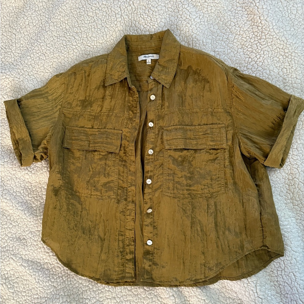 Madewell Short Sleeved Button Down sz xs